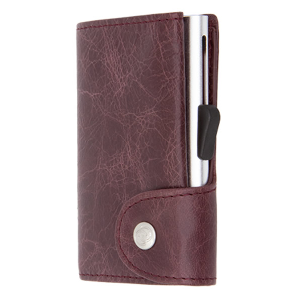 ΔΕΡΜΑΤΙΝΟ ΠΟΡΤΟΦΟΛΙ - ΚΑΡΤΟΘΗΚΗ C-SECURE BORDEUX VINTAGE