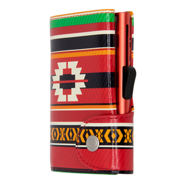 ΠΟΡΤΟΦΟΛΙ- ΚΑΡΤΟΘΗΚΗ C-SECURE CAMOUFLAGE INCA ΚΟΚΚΙΝΗ