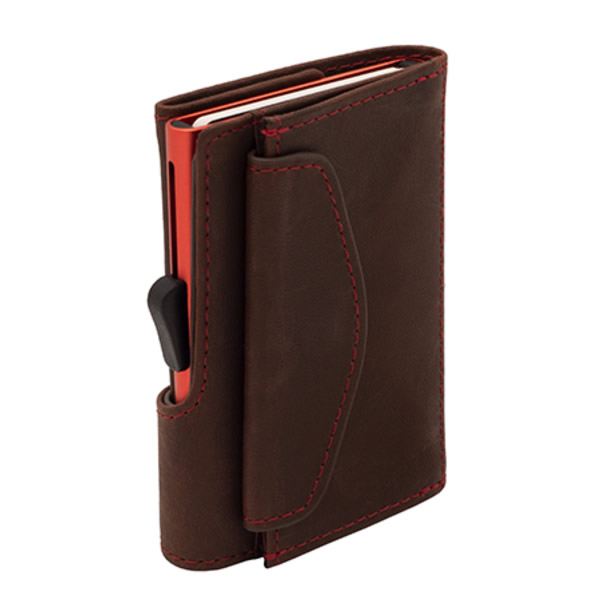 ΠΟΡΤΟΦΟΛΙ -  ΚΑΡΤΟΘΗΚΗ ΜΕ  ΤΣΕΠΗ ΓΙΑ ΚΕΡΜΑΤΑ AUBORN ΚΟΡΑΛΟΚΟΚΚΙΝΟ