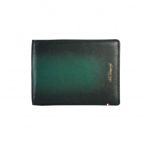 ΠΟΡΤΟΦΟΛΙ S.T. DUPONT ΜΕ 6 ΘΕΣΕΙΣ ΓΙΑ ΚΑΡΤΕΣ ATELIER ΠΡΑΣΙΝΟ ΣΜΑΡΑΓΔΙ