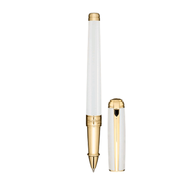 ΣΤΥΛΟ S.T. DUPONT LINE D ΛΕΥΚΟ ΤΗΣ ΠΕΡΛΑΣ - ΚΙΤΡΙΝΟ ΧΡΥΣΟ