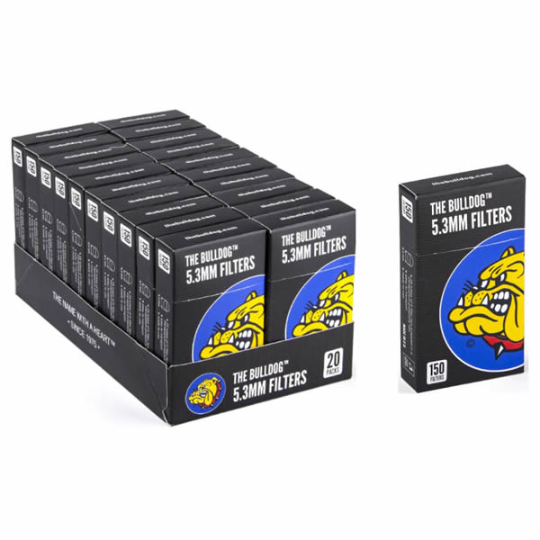 ΦΙΛΤΡΑ THE BULLDOG POP-A-TIP ΜΑΥΡΟ 5.3ΜΜ 150ΤΜΧ