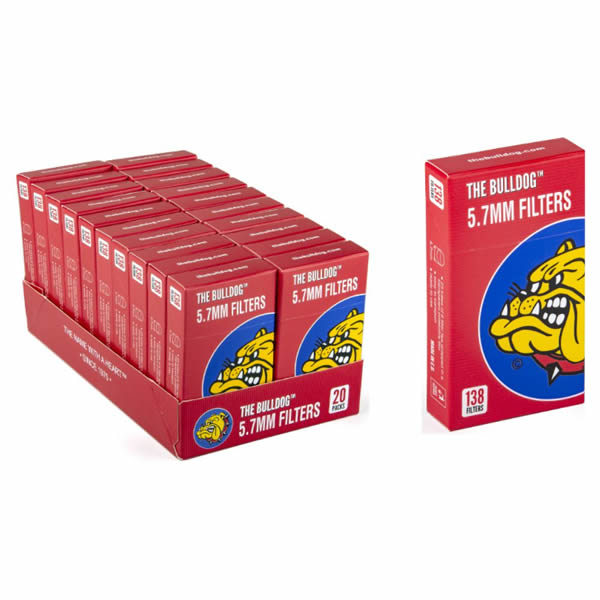 ΦΙΛΤΡΑ THE BULLDOG POP-A-TIP ΚΟΚΚΙΝΟ 5.3ΜΜ 138ΤΜΧ