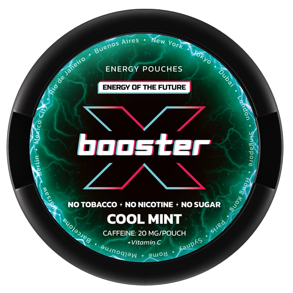 X-BOOSTER COOL MINT STRONG CAFFEINE POUNCHES 80mg