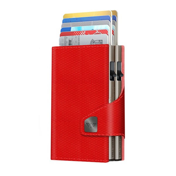 ΠΟΡΤΟΦΟΛΙ TRU VIRTU CLICK & SLIDE DOUBLE RHOMBUS CORAL SILVER