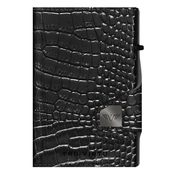 ΠΟΡΤΟΦΟΛΙ TRU VIRTU CLICK & SLIDE CROCO BLACK