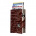ΠΟΡΤΟΦΟΛΙ TRU VIRTU DOUBLEWALLET CLICK & SLIDE CROCO BROWN