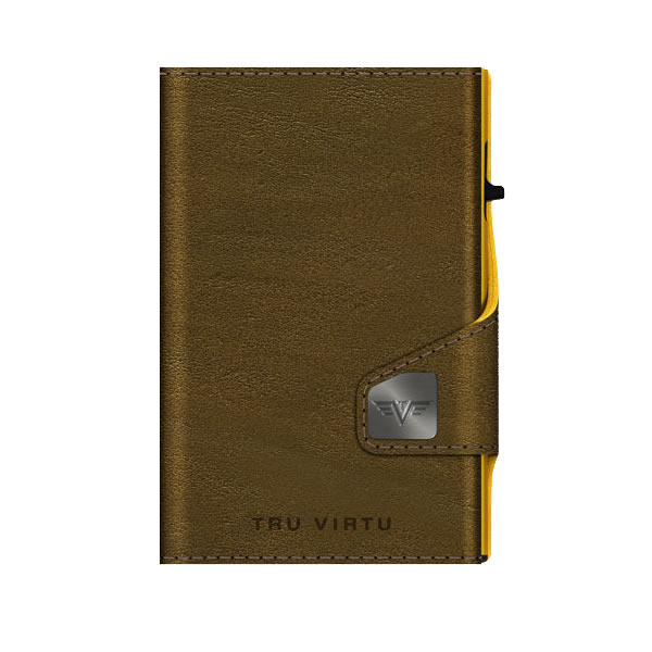 ΠΟΡΤΟΦΟΛΙ TRU VIRTU CLICK & SLIDE CARAMBA MOSSGREEN-YELLOW/GOLD