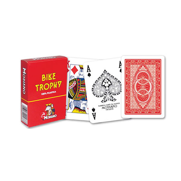 ΤΡΑΠΟΥΛΑ MODIANO BIKE TROPHY 61 SINGLE DECK ΚΟΚΚΙΝΗ