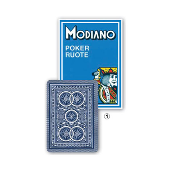 PLAY CARDS MODIANO POKER RUOTE 99'' SINGLE DECK BLUE
