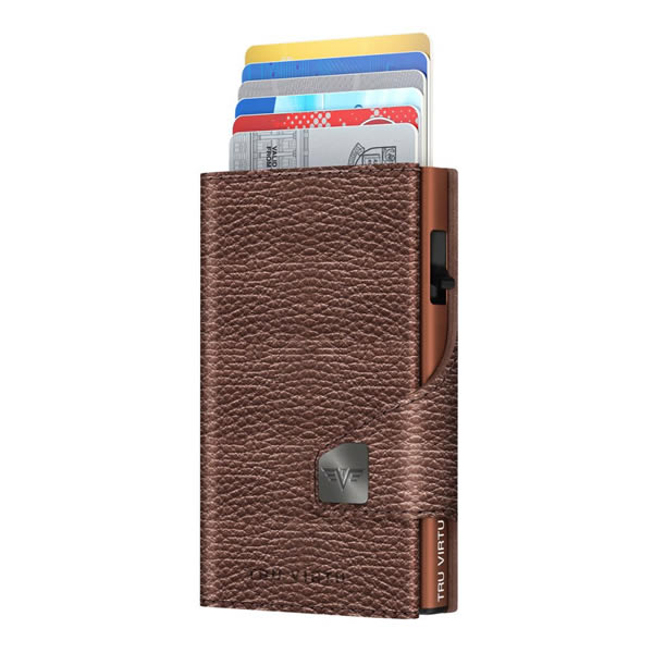 ΠΟΡΤΟΦΟΛΙ TRU VIRTU CLICK & SLIDE METALLIC BROWN