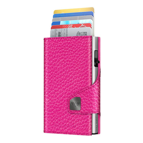 ΠΟΡΤΟΦΟΛΙ TRU VIRTU CLICK & SLIDE PEBBLE FUCHSIA/ SILVER