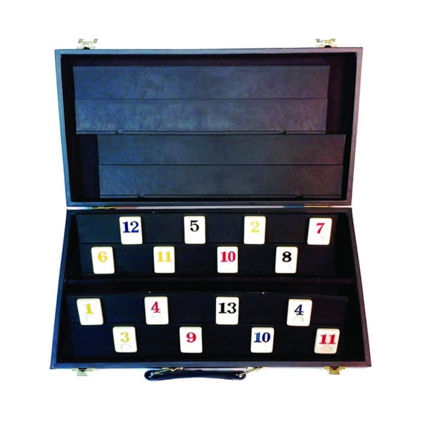 ΕΠΙΤΡΑΠΕΖΙΟ ΠΑΙΧΝΙΔΙ RUMMY ΣΕ ΒΑΛΙΤΣΑ ΔΕΡΜΑΤΙΝΗΣ