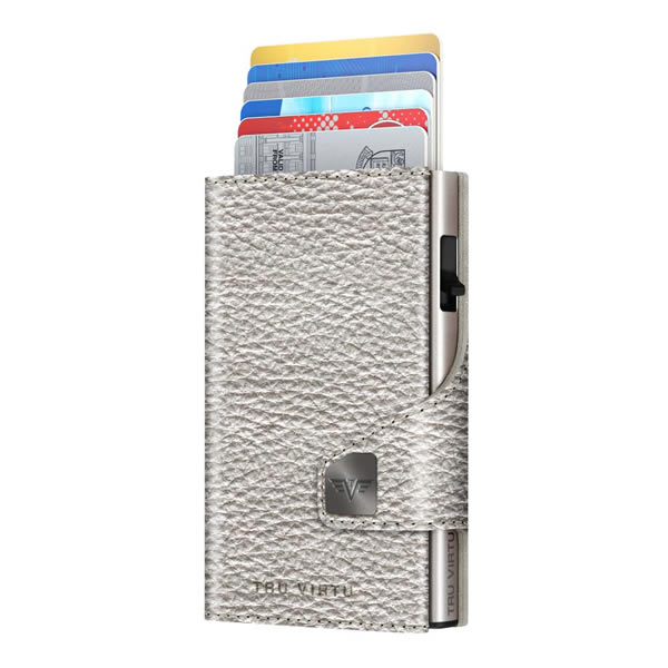 ΠΟΡΤΟΦΟΛΙ TRU VIRTU CLICK & SLIDE METALLIC SILVER
