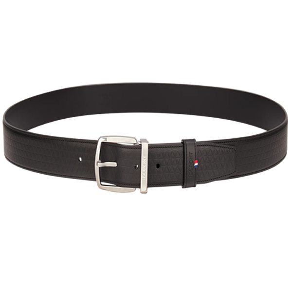 S.T. DUPONT LINE D BELT IN BLACK APEX PALLADIUM 35MM