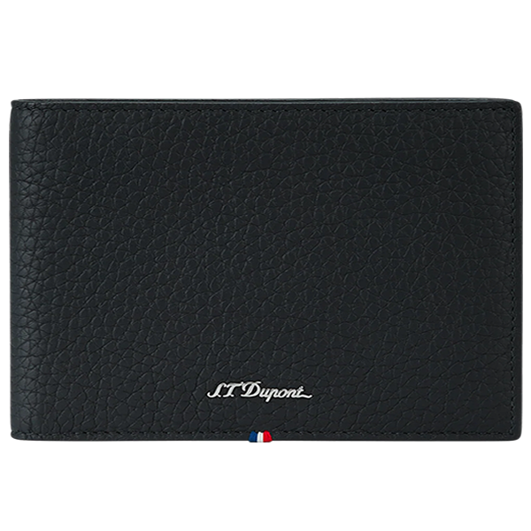 S.T. DUPONT NEOCAPSULE ΑΝΔΡΙΚΟ ΔΕΡΜΑΤΙΝΟ ΠΟΡΤΟΦΟΛΙ ΓΙΑ 6 ΚΑΡΤΕΣ ΜΑΥΡΟ