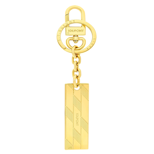 S.T. DUPONT ΜΕΤΑΛΛΙΚΟ ΜΠΡΕΛΟΚ ΚΛΕΙΔΙΩΝ ΜΕ ΛΟΓΟΤΥΠΟ ΧΡΥΣΟ
