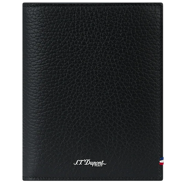 S.T. DUPONT NEOCAPSULE ΑΝΔΡΙΚΟ ΔΕΡΜΑΤΙΝΟ ΠΟΡΤΟΦΟΛΙ ΓΙΑ 7 ΚΑΡΤΕΣ ΚΑΘΕΤΟ ΜΑΥΡΟ