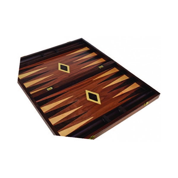 BACKGAMMON LUXURY WALNUT VENNER DELUXE WITH SIDE RACKS