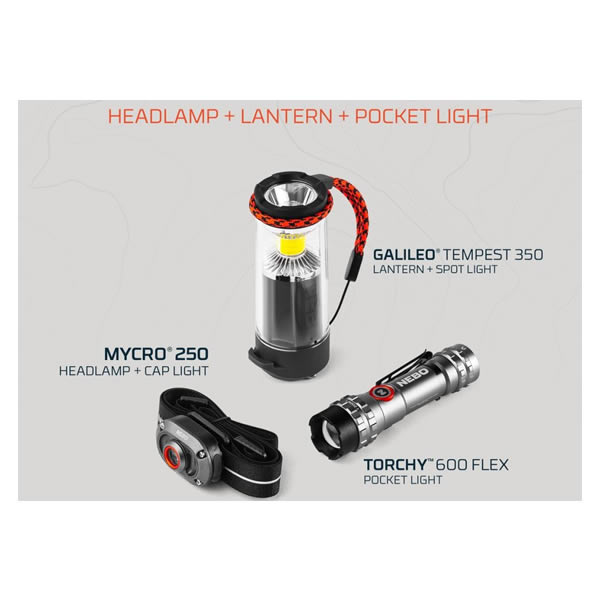 ΣΕΤ ΦΑΚΩΝ NEBO TRIPLE LIGHT KIT (Mycro 250, Torchy 600 Flex, Tempest 350)