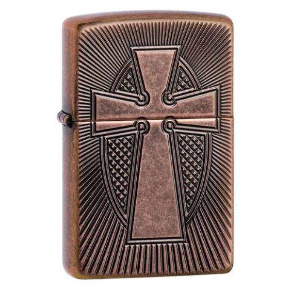 ΑΝΑΠΤΗΡΑΣ ZIPPO ARMOR® ANTIQUE COPPER CROSS
