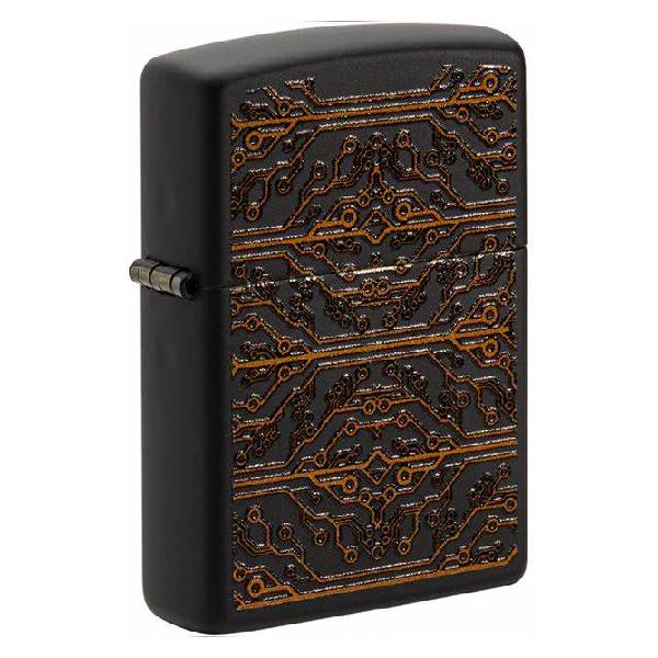 ΑΝΑΠΤΗΡΑΣ ZIPPO BLACK MATTE CIRCUIT DESIGN