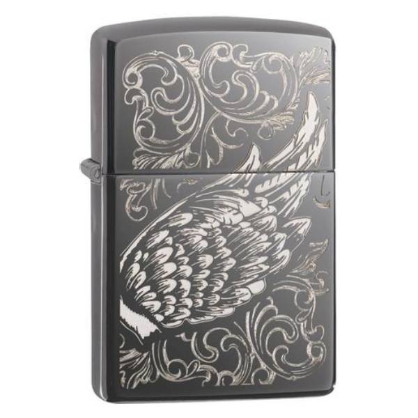 ΑΝΑΠΤΗΡΑΣ ZIPPO BLACK ICE® FLAME & WING DESIGN