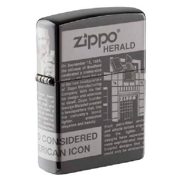 ΑΝΑΠΤΗΡΑΣ ZIPPO BLACK ICE® NEWSPRINT DESIGN
