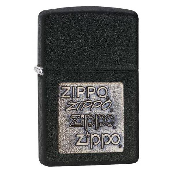 ΑΝΑΠΤΗΡΑΣ ZIPPO BLACK CRACKLE GOLD ZIPPO LOGO