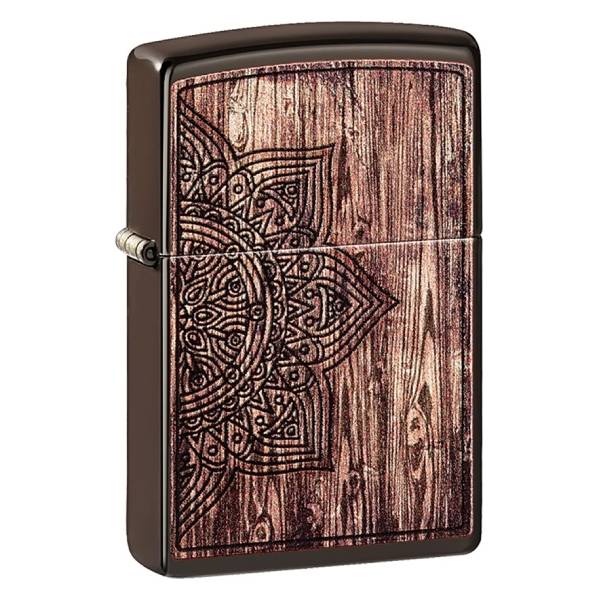 ΑΝΑΠΤΗΡΑΣ ZIPPO WOOD MANDALA DESIGN BROWN
