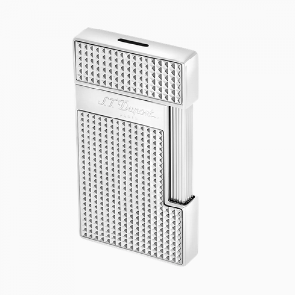 ΑΝΑΠΤΗΡΑΣ S.T. DUPONT SLIMMY LACQUER DIAMOND HEAD SILVER