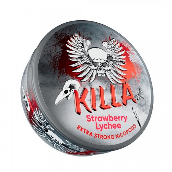 KILLA ΜΑΣΩΜΕΝΗ ΝΙΚΟΤΙΝΗ STRAWBERRY LYCHEE EXTRA STRONG (ΧΩΡΙΣ ΚΑΠΝΟ) 